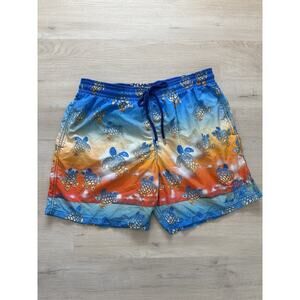 Vilebrequin x The Beach Boys Moorea Sunset Turtle Print Swim Trunks Men’s XXL
